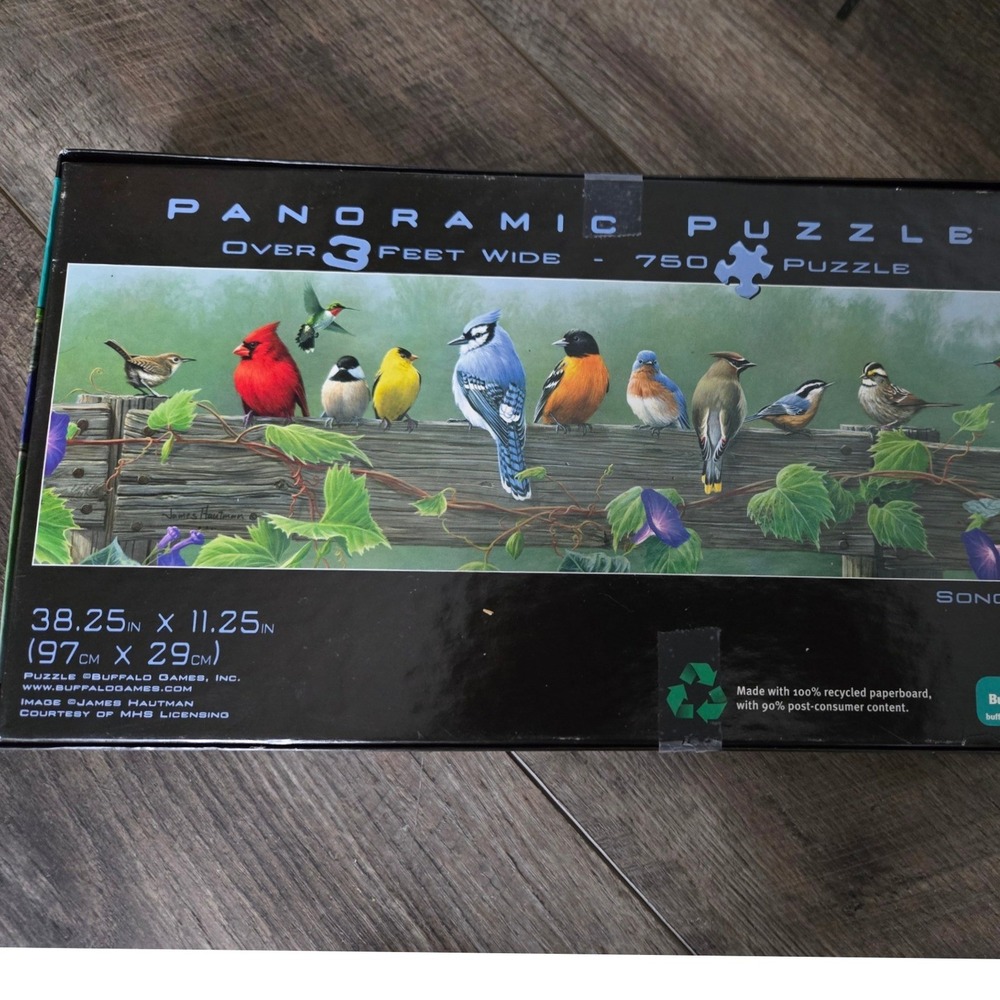 Buffalo Games Hautman Brothers Songbirds Panoramic 750 Piece Puzzle 3 Feet‎ Wide